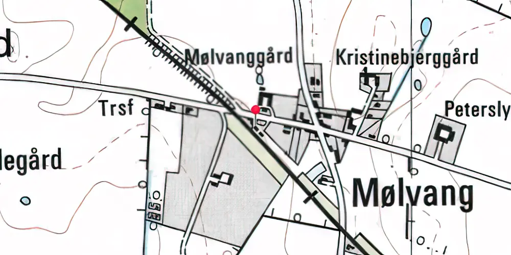 Historisk kort over Mølvang Station