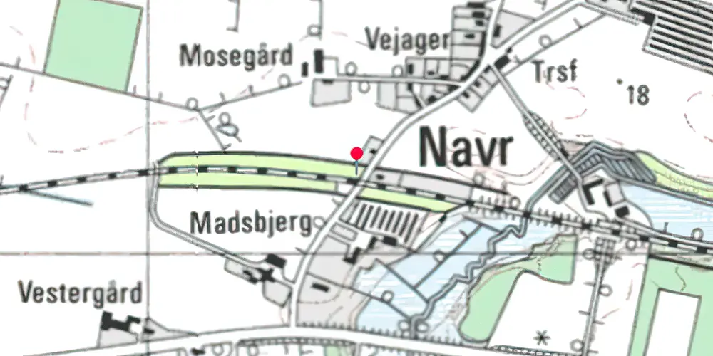 Historisk kort over Naur Trinbræt Historisk kort over Naur Trinbræt