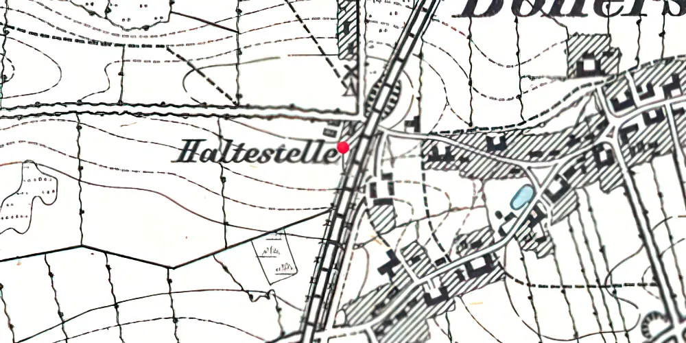 Historisk kort over Bolderslev Station Historisk kort over Bolderslev Station