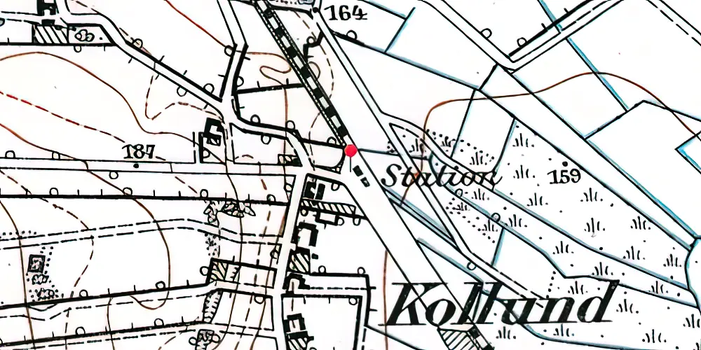 Historisk kort over Nørre Kollund Billetsalgssted Historisk kort over Nørre Kollund Billetsalgssted