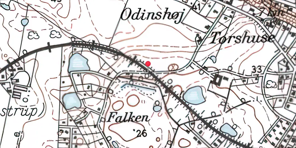 Historisk kort over Odinshøj Trinbræt