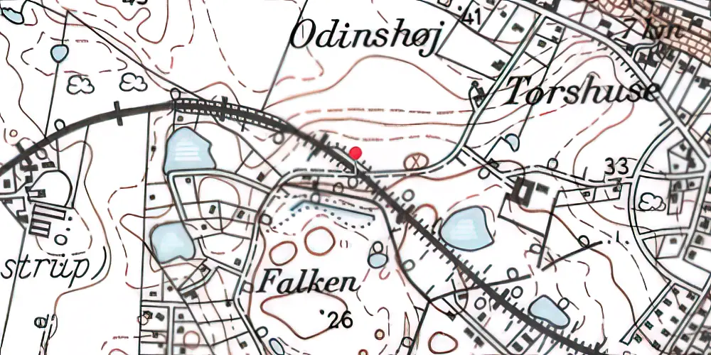 Historisk kort over Odinshøj Trinbræt Historisk kort over Odinshøj Trinbræt