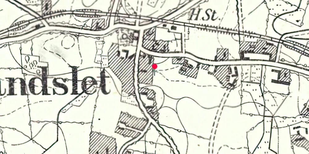 Historisk kort over Over-Tandslet Station Historisk kort over Over-Tandslet Station