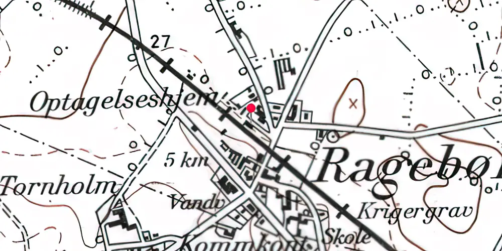 Historisk kort over Ragebøl Station Historisk kort over Ragebøl Station