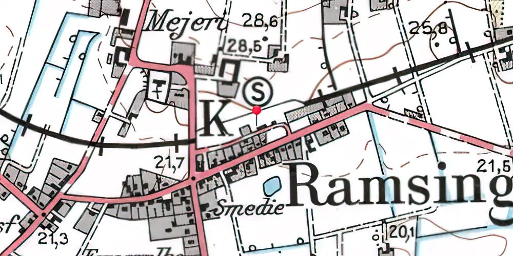 Historisk kort over Ramsing Station