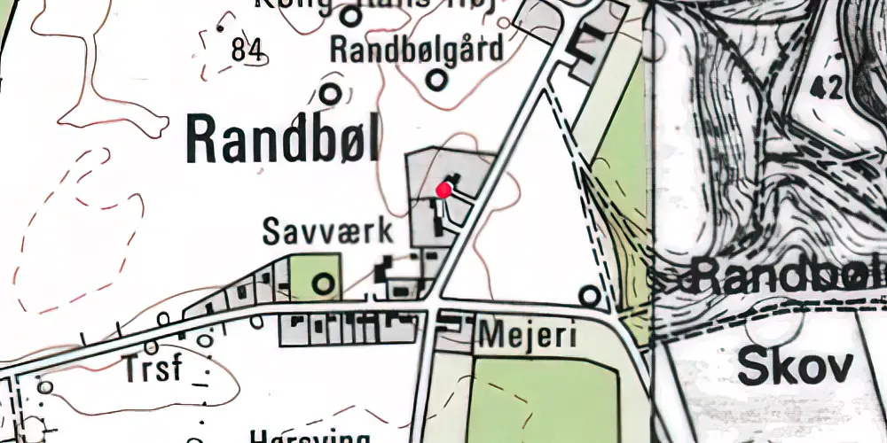 Historisk kort over Randbøl Holdeplads Historisk kort over Randbøl Holdeplads