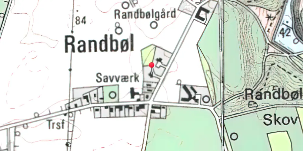 Historisk kort over Randbøl Holdeplads Historisk kort over Randbøl Holdeplads
