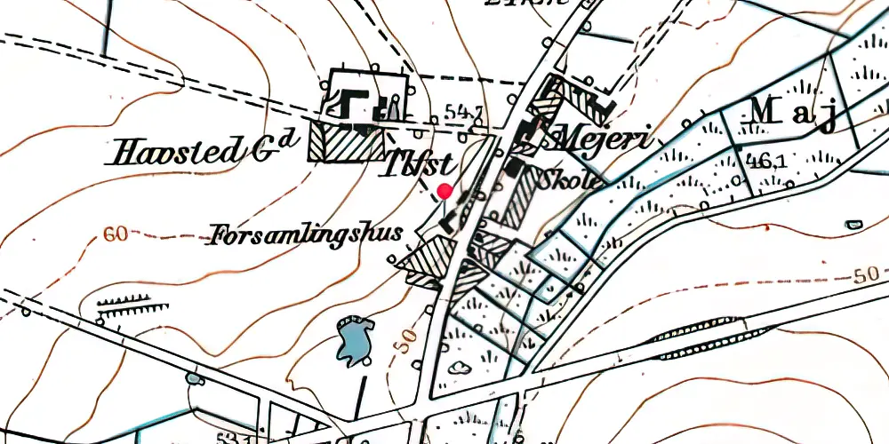 Historisk kort over Rangstrup Station Historisk kort over Rangstrup Station