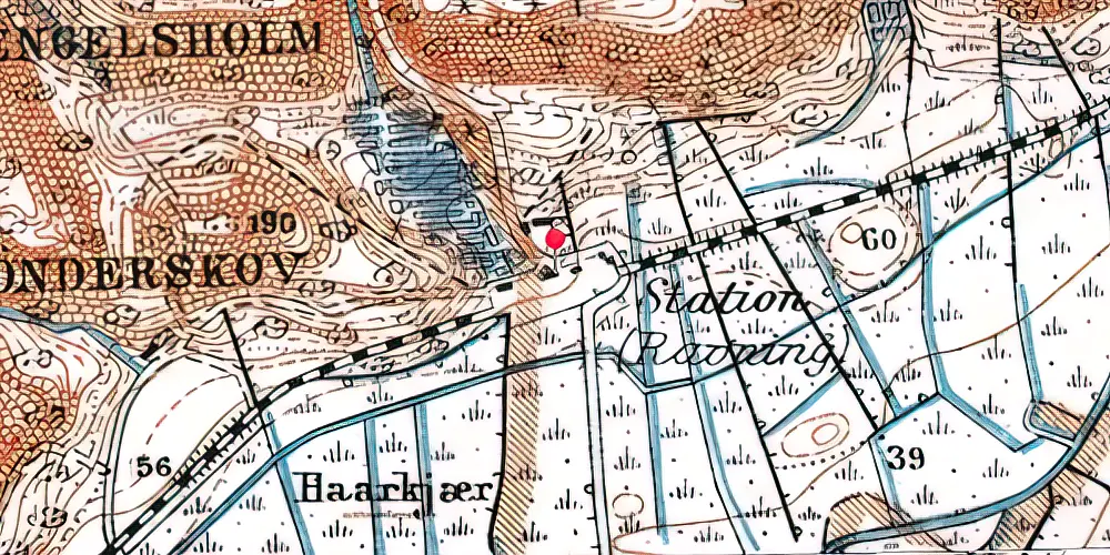 Historisk kort over Ravning Holdeplads Historisk kort over Ravning Holdeplads