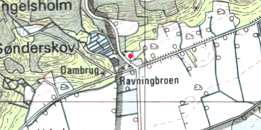 Historisk kort over Ravning Holdeplads Historisk kort over Ravning Holdeplads