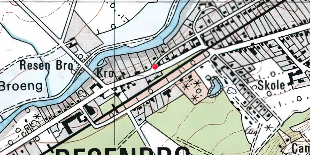 Historisk kort over Resenbro Station Historisk kort over Resenbro Station