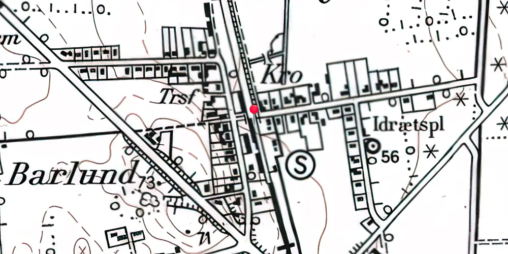 Historisk kort over Hovslund Stationsby Krydsningsstation Historisk kort over Hovslund Stationsby Krydsningsstation