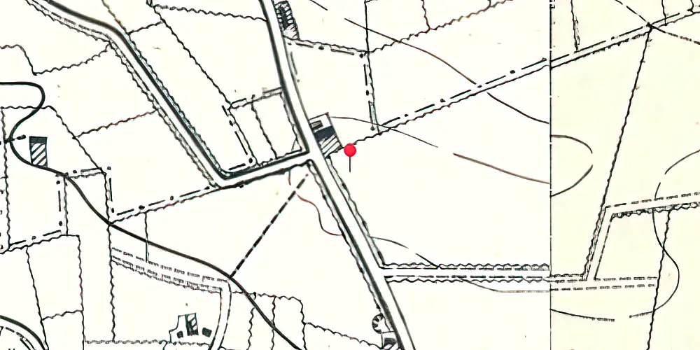 Historisk kort over Roager Station Historisk kort over Roager Station
