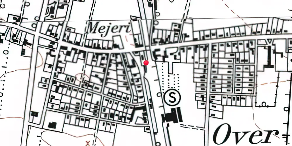 Historisk kort over Over-Jerstal Trinbræt Historisk kort over Over-Jerstal Trinbræt