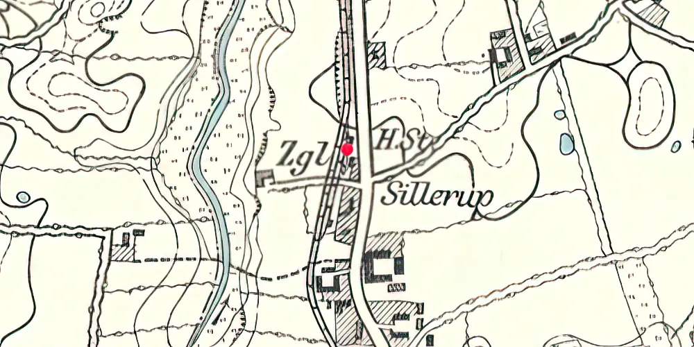 Historisk kort over Sillerup Station Historisk kort over Sillerup Station