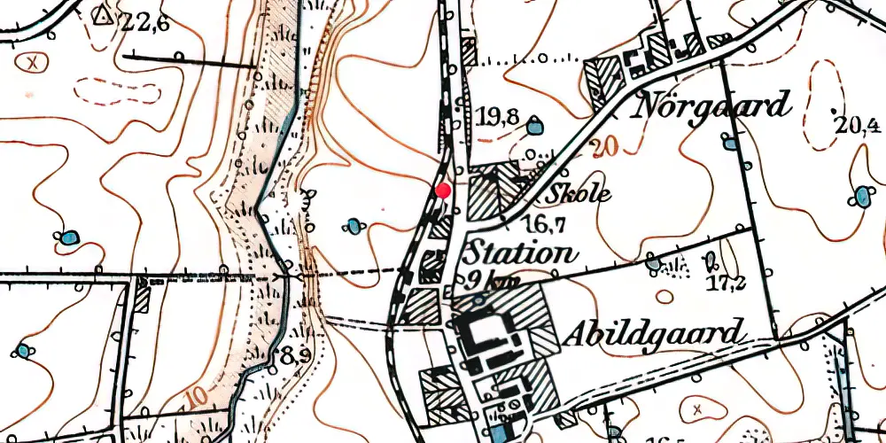 Historisk kort over Sillerup Station Historisk kort over Sillerup Station