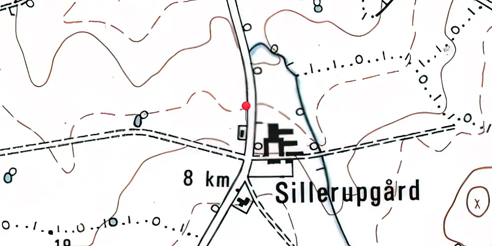 Historisk kort over Sillerupgård Trinbræt Historisk kort over Sillerupgård Trinbræt