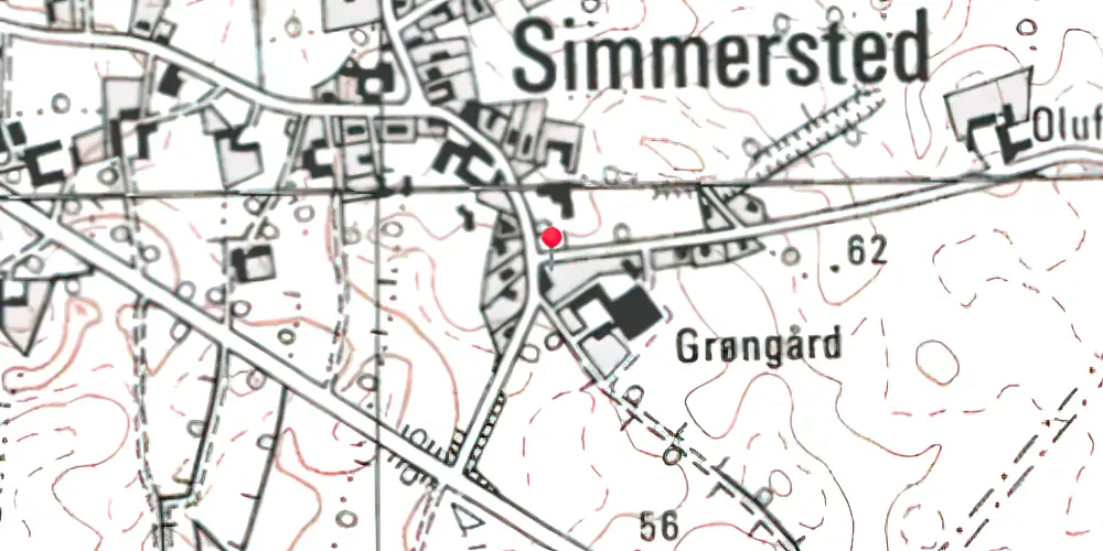Historisk kort over Simmersted Station Historisk kort over Simmersted Station