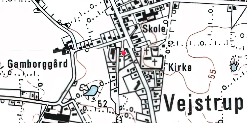 Historisk kort over Sjølund Station
