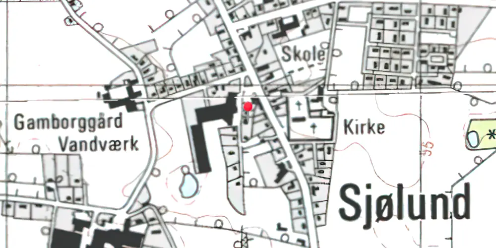 Historisk kort over Sjølund Station Historisk kort over Sjølund Station