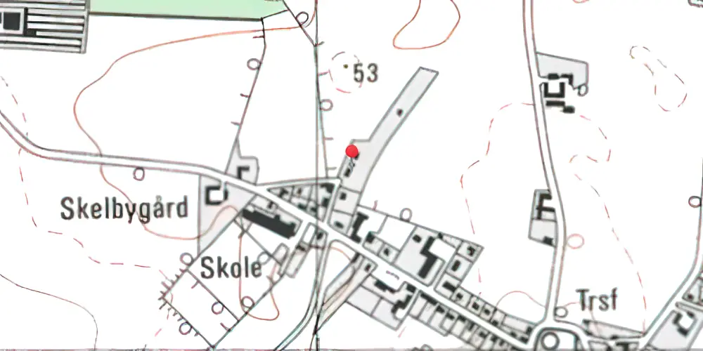 Historisk kort over Sjørslev Station Historisk kort over Sjørslev Station