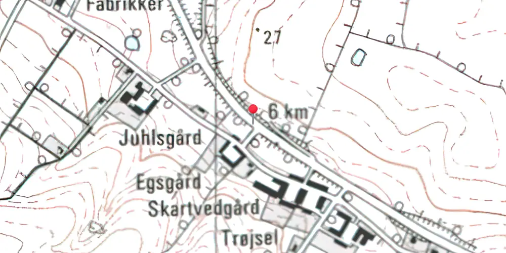 Historisk kort over Skartved Trinbræt