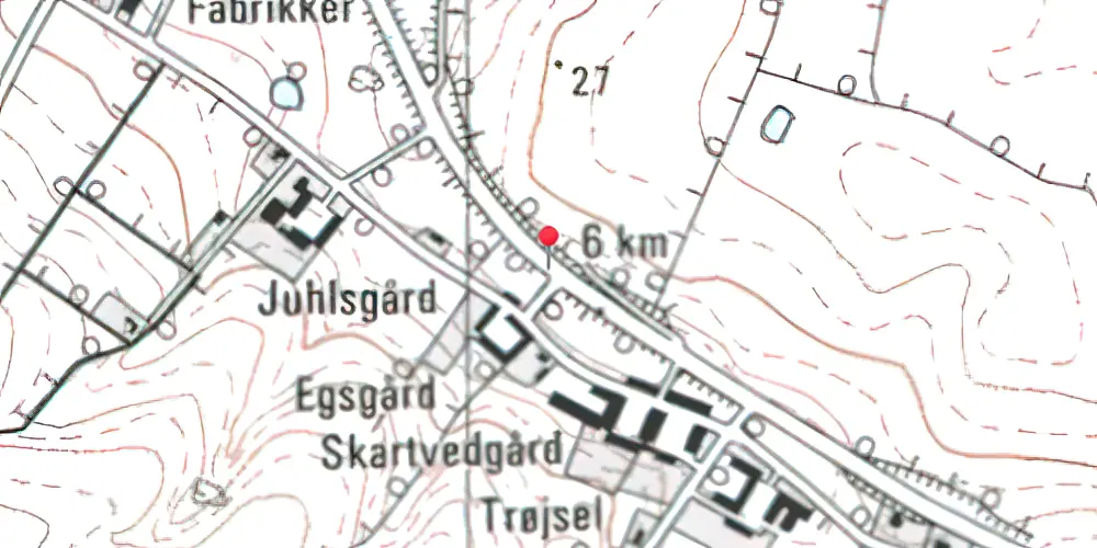 Historisk kort over Skartved Trinbræt Historisk kort over Skartved Trinbræt
