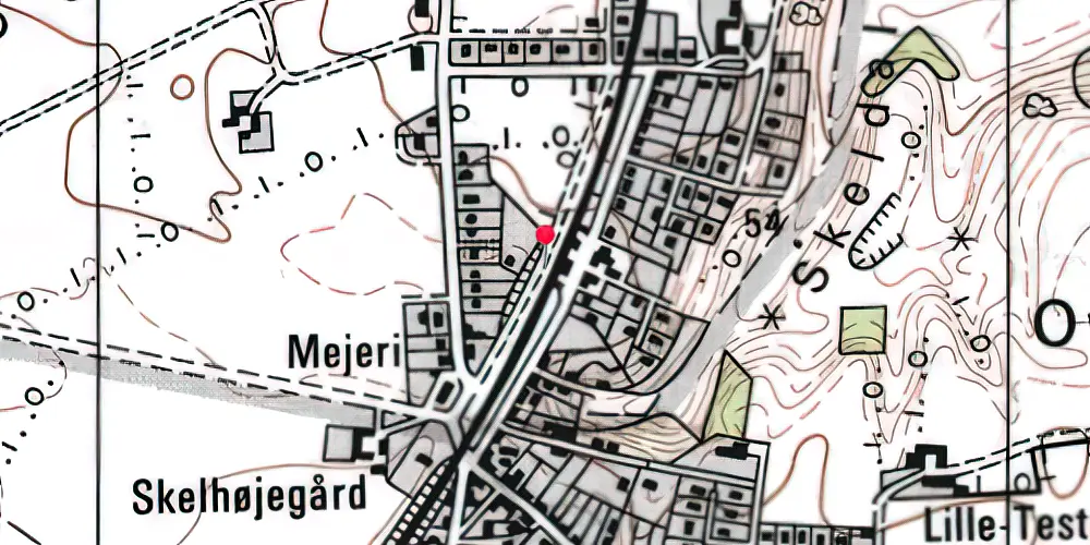 Historisk kort over Skelhøje Station Historisk kort over Skelhøje Station