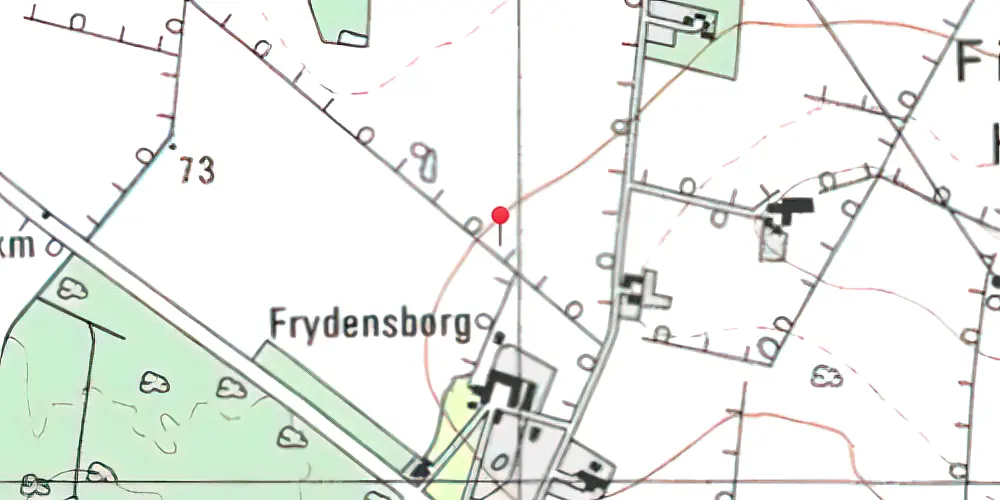 Historisk kort over Skødebjerg Syd Trinbræt med Sidespor Historisk kort over Skødebjerg Syd Trinbræt med Sidespor