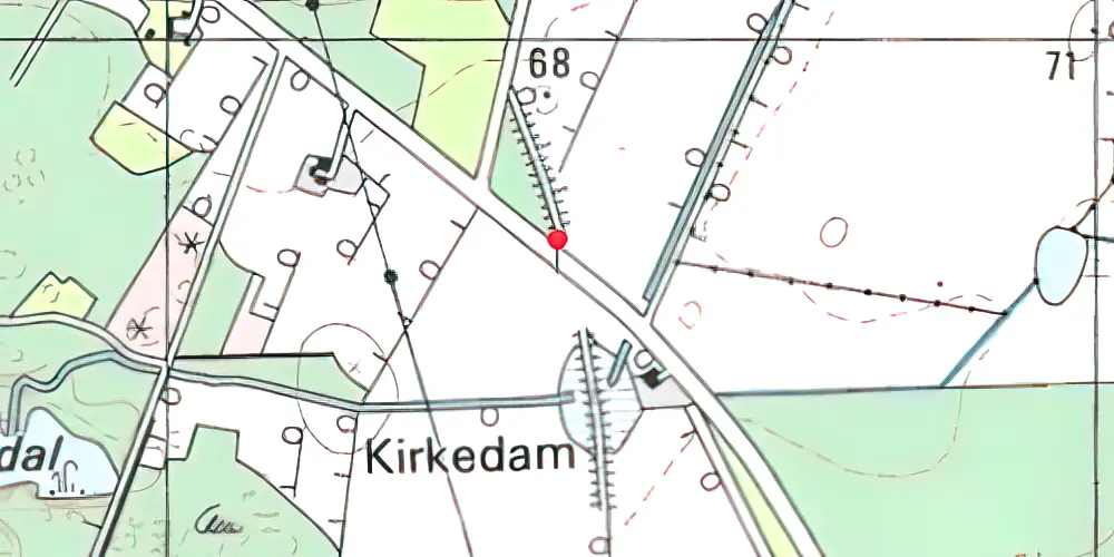 Historisk kort over Skødebro Trinbræt Historisk kort over Skødebro Trinbræt