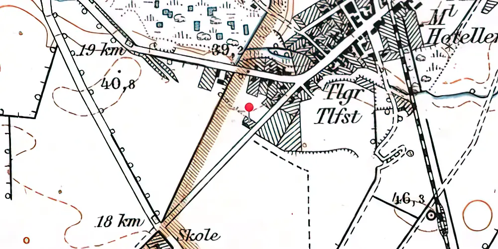 Historisk kort over Sommersted Vest Station Historisk kort over Sommersted Vest Station