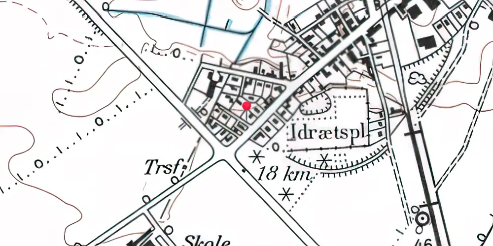 Historisk kort over Sommersted Vest Station Historisk kort over Sommersted Vest Station