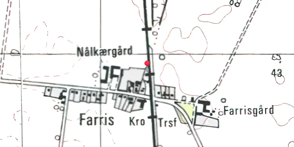 Historisk kort over Farris Trinbræt Historisk kort over Farris Trinbræt