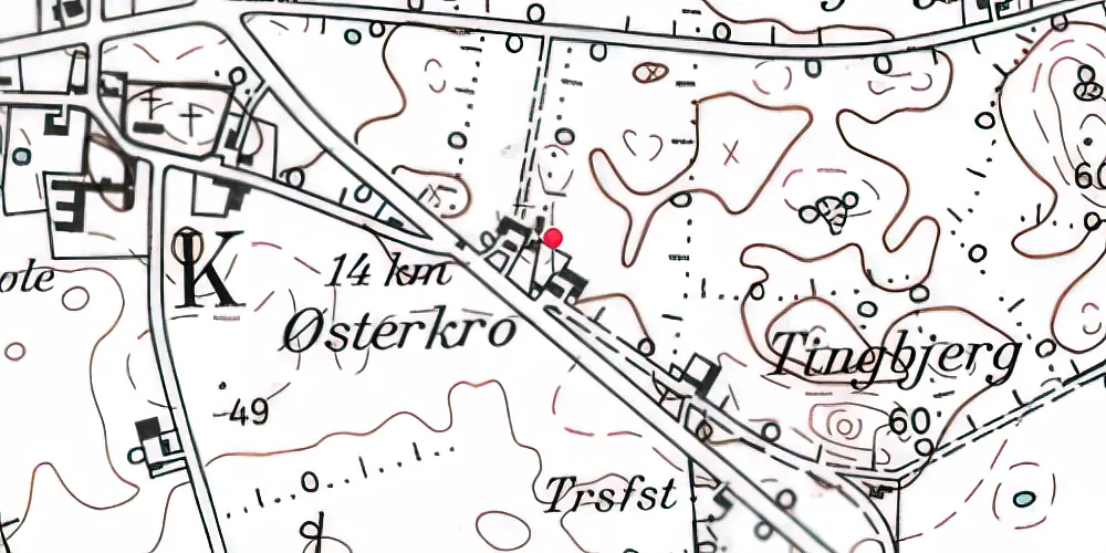 Historisk kort over Sommersted Øst Holdeplads Historisk kort over Sommersted Øst Holdeplads