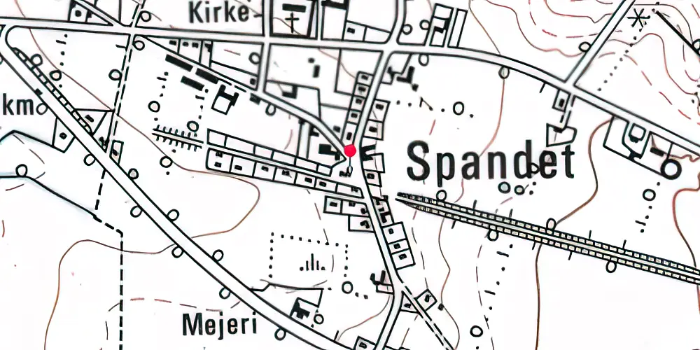 Historisk kort over Spandet Station Historisk kort over Spandet Station