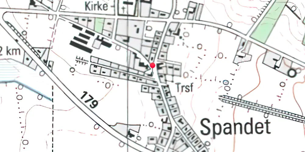 Historisk kort over Spandet Station Historisk kort over Spandet Station