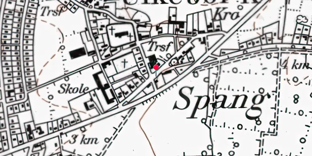 Historisk kort over Spang Station Historisk kort over Spang Station