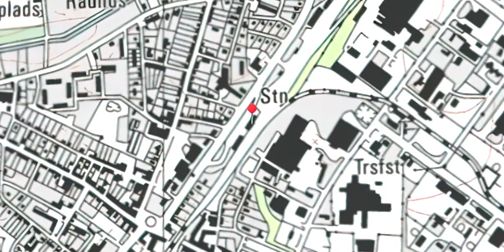 Historisk kort over Vamdrup Station Historisk kort over Vamdrup Station