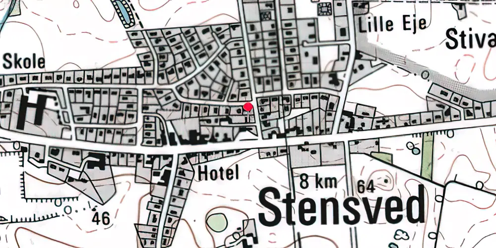 Historisk kort over Stensved Station Historisk kort over Stensved Station