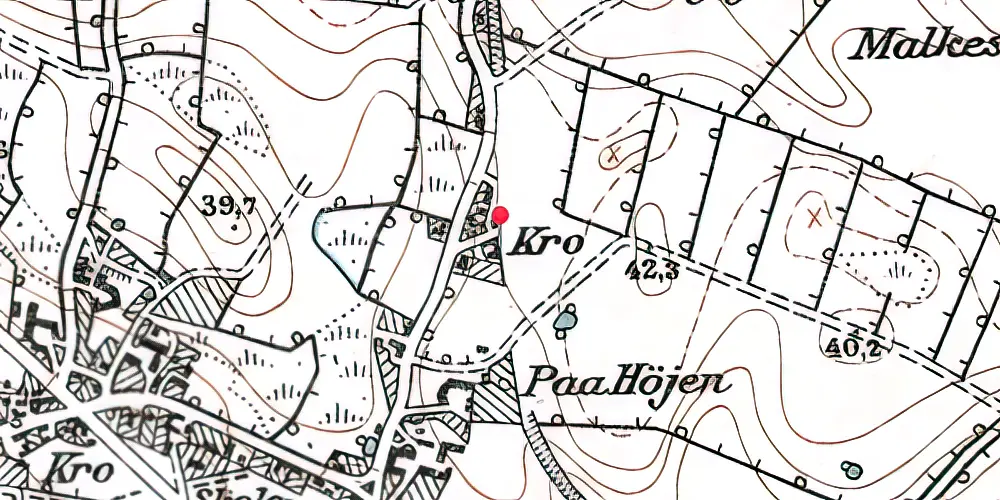 Historisk kort over Stevning Stationskro Historisk kort over Stevning Stationskro