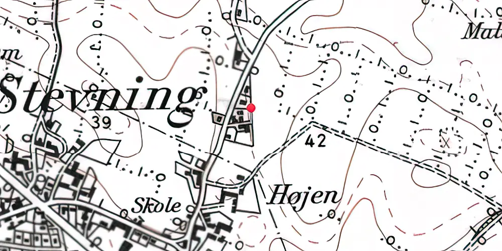 Historisk kort over Stevning Stationskro Historisk kort over Stevning Stationskro