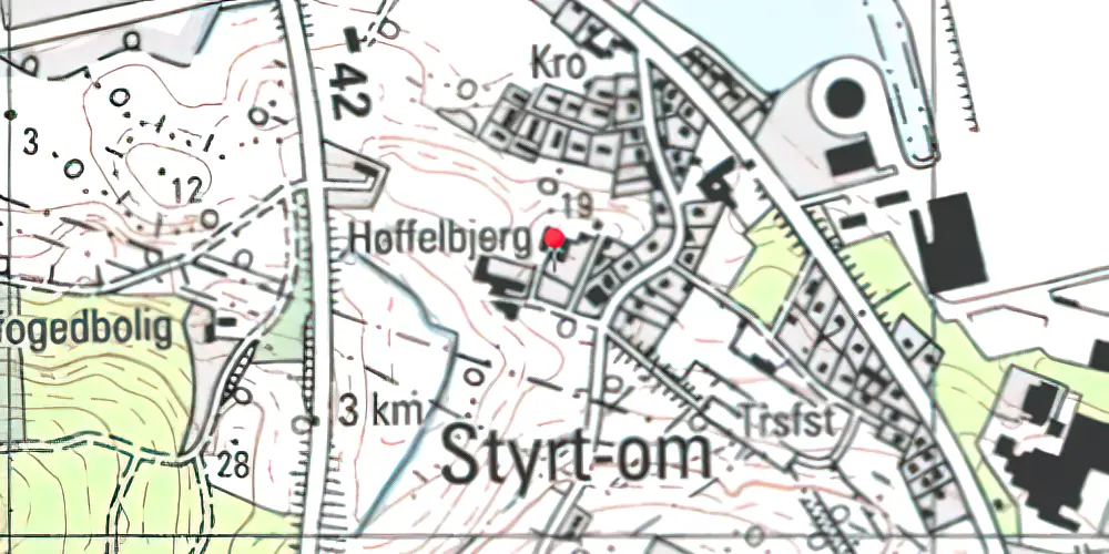 Historisk kort over Styrt-om Stationskro Historisk kort over Styrt-om Stationskro