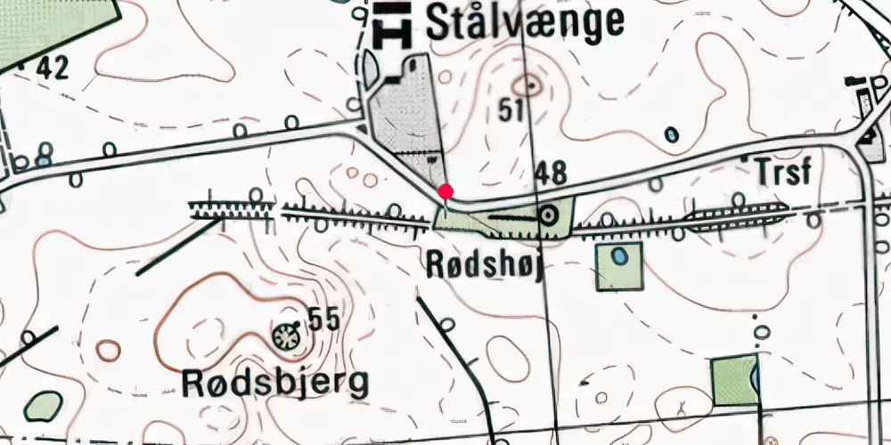 Historisk kort over Staalvænge Gaard Sidespor Historisk kort over Staalvænge Gaard Sidespor