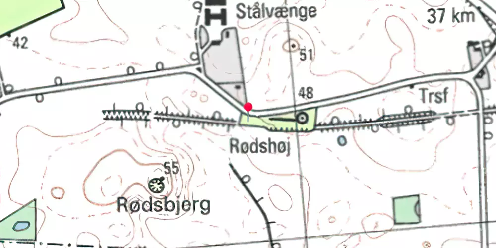 Historisk kort over Staalvænge Gaard Sidespor Historisk kort over Staalvænge Gaard Sidespor