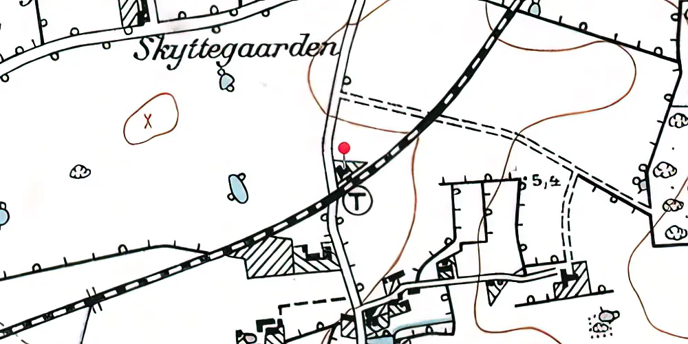 Historisk kort over Sundsmark Station Historisk kort over Sundsmark Station