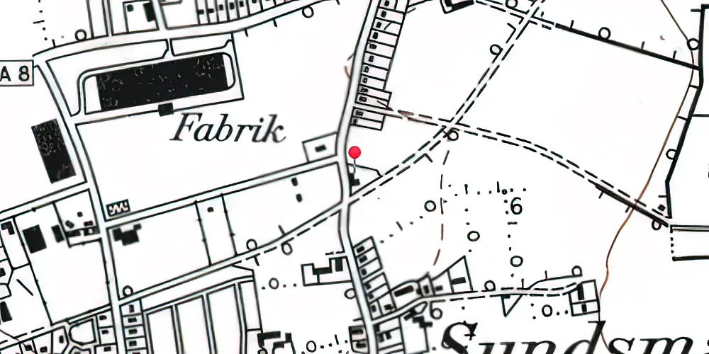 Historisk kort over Sundsmark Station Historisk kort over Sundsmark Station