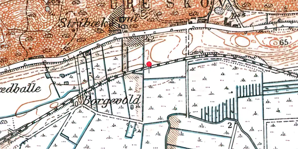Historisk kort over Svanholm Trinbræt