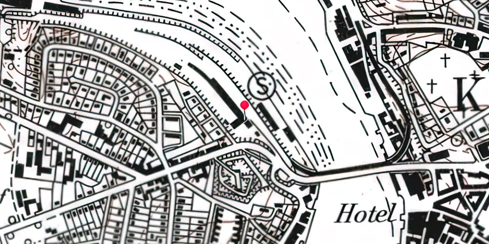 Historisk kort over Sønderborg Hovedbanegård [1901-1967]