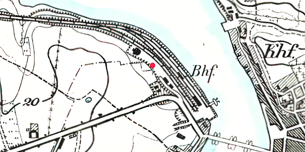 Historisk kort over Sønderborg Station [1967-2004]