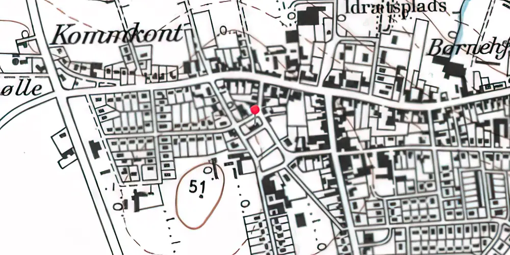 Historisk kort over Toftlund Station Historisk kort over Toftlund Station
